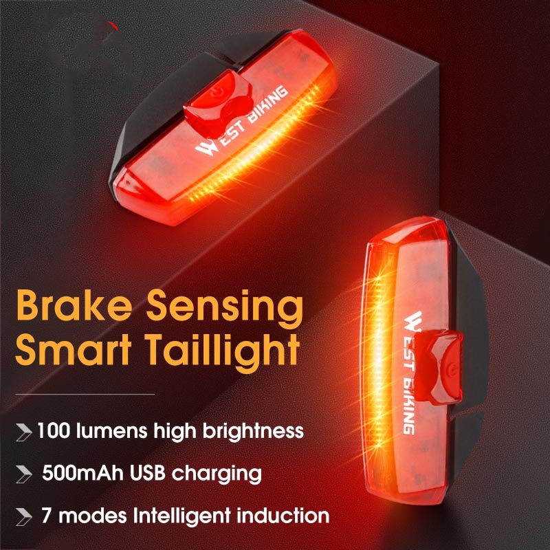 Bike Dynamo Light - WEST BIKING Smart Bike Tail Light