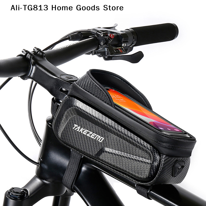 Cycling Gear Organizer Bag - [TG813]Bicycle Bag Front Tube Touch Screen