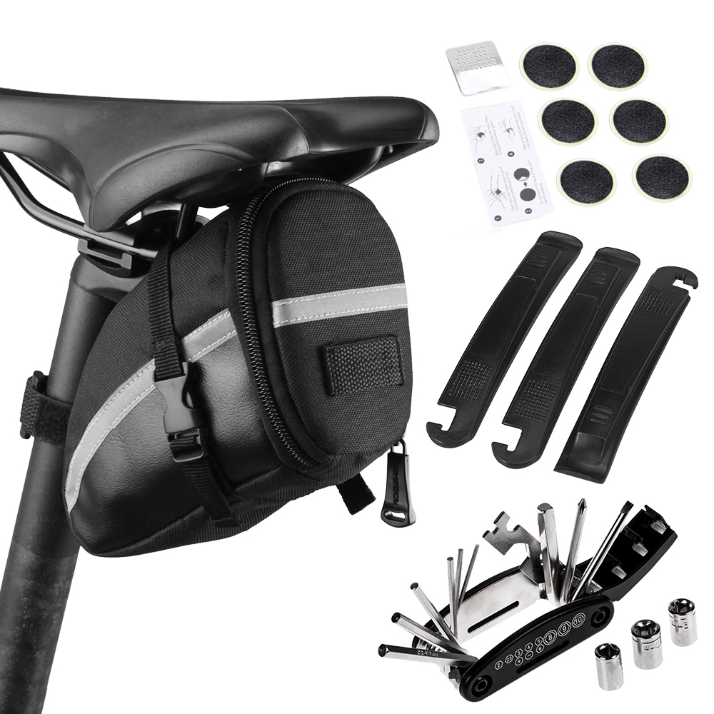 Cycling Gear Organizer Bag - Bike Repair Tool Kits Bicycle Saddle
