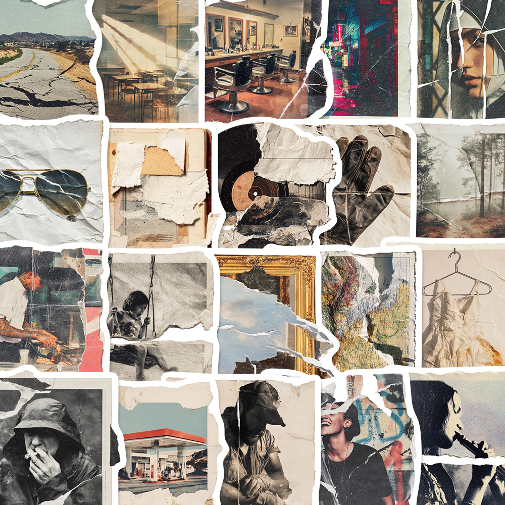 Bicycle Helmet - 50pcs Torn Photo Sticker Creative Fashion