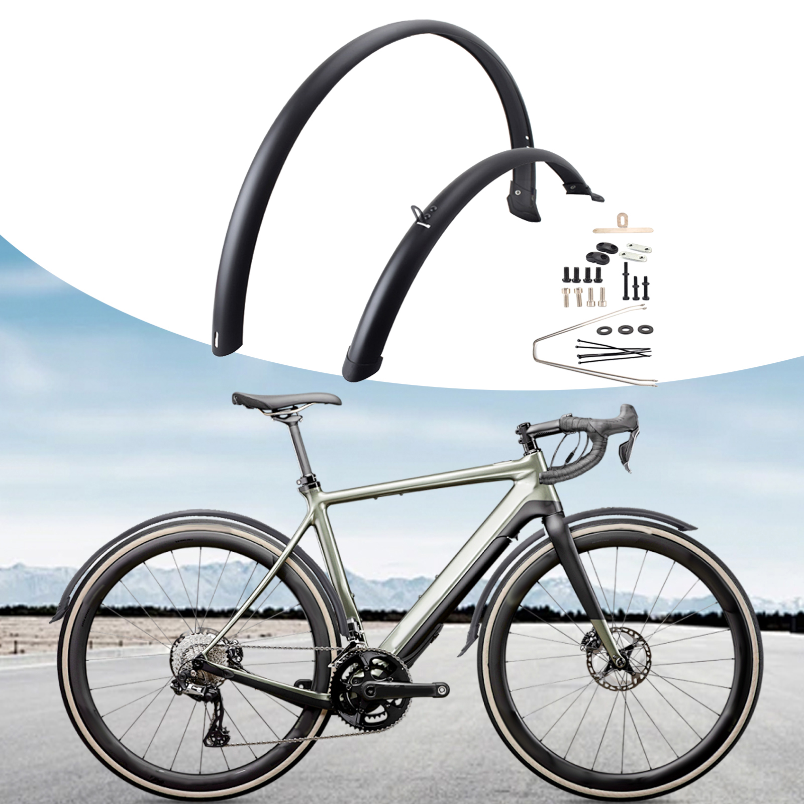 Bike Fender Set - 2pcs Road Bike Fenders Bicycles Tire