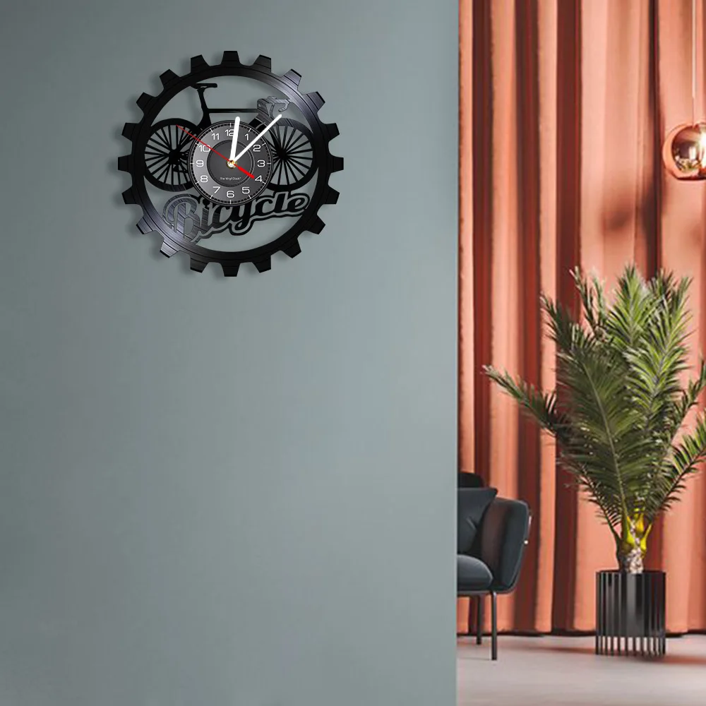 Bicycle Gear Art Black Vinyl R - Cycling Gear Shop recension och pris