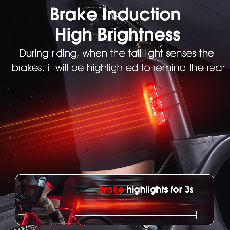 WEST BIKING Smart Bike Tail Li - Bike Dynamo Light recension och pris