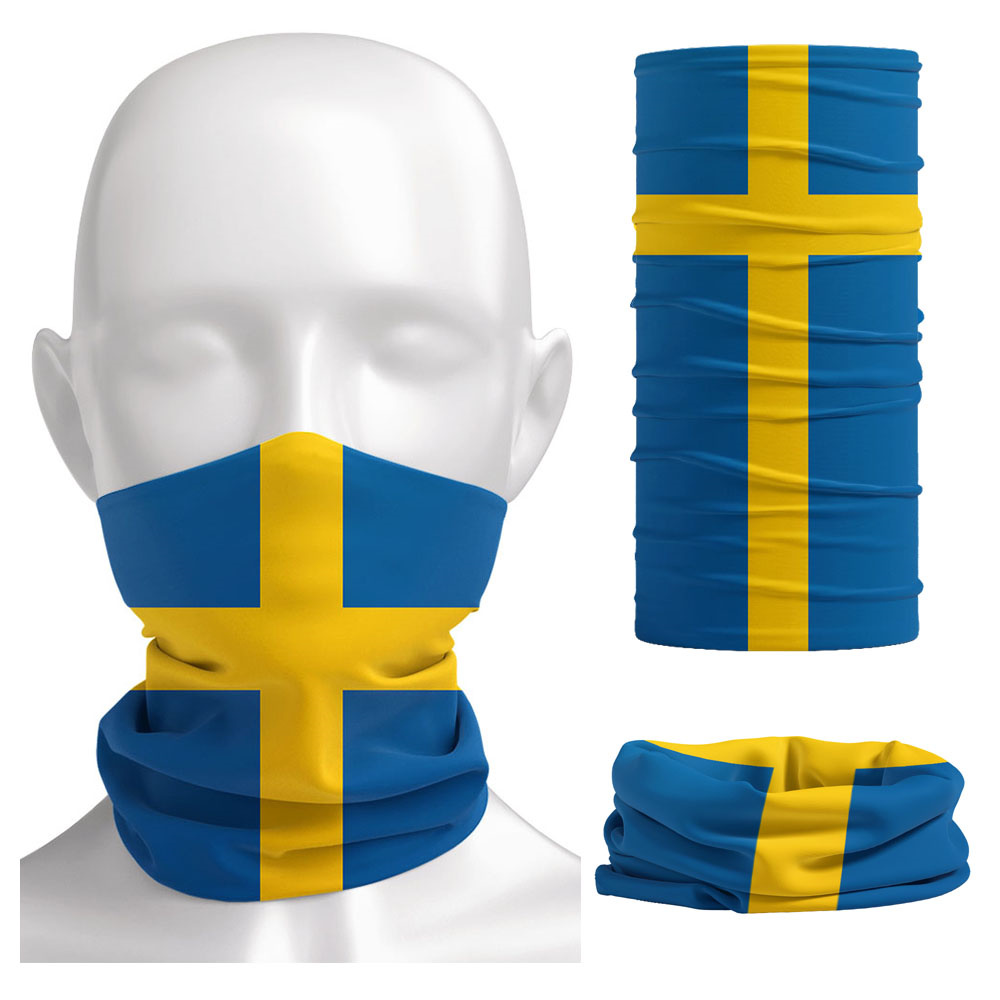 Sweden Flag Printed Bandana He - Cycling Headwear recension och pris
