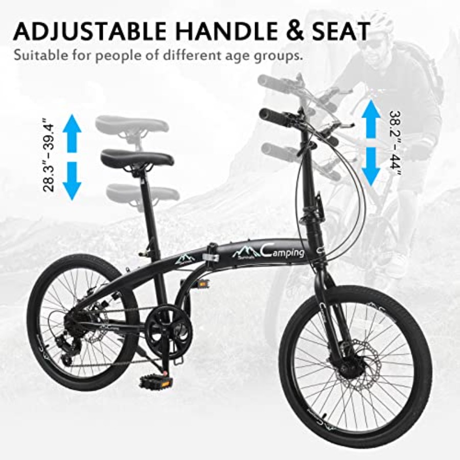 20 Inch Folding Bike 7 Speed F - Carbon Bike Frame recension och pris