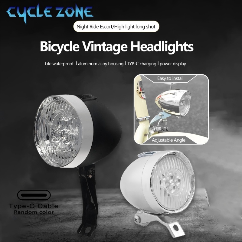 Retro Bike Headlight Type-C Re - Bike Dynamo Light recension och pris