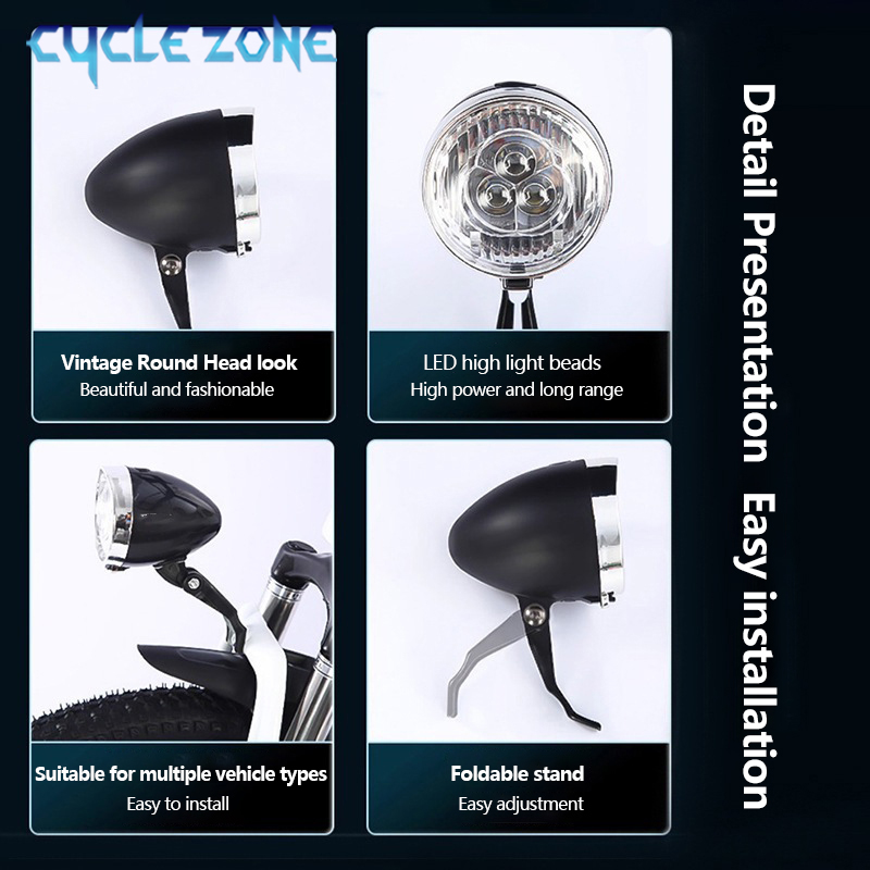 Retro Bike Headlight Type-C Re - Bike Dynamo Light recension och pris