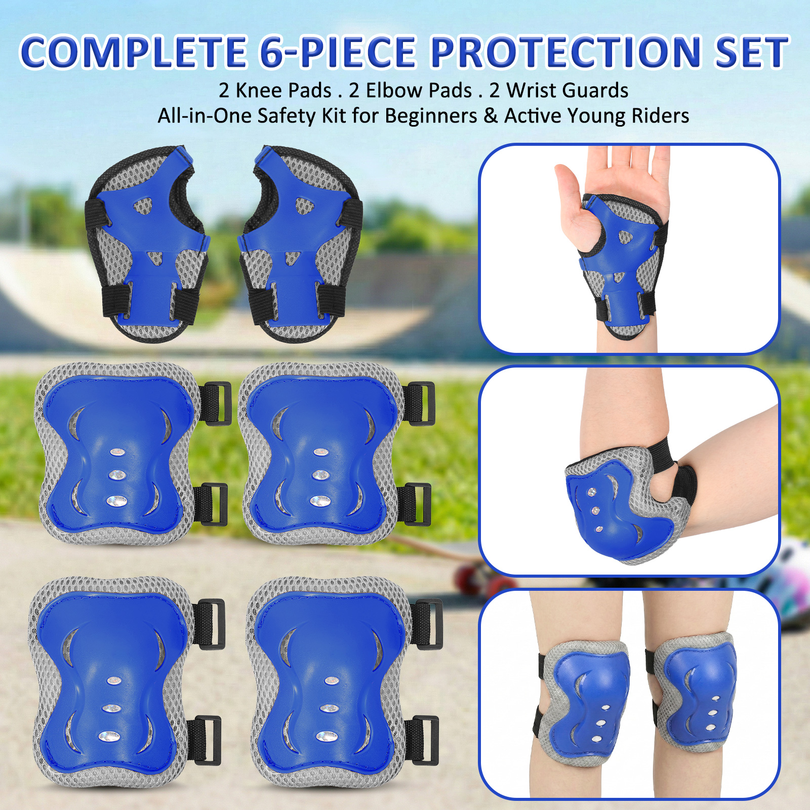 6 in 1 Knee Pads and Elbow Pad - Cycling Protective Gear recension och pris