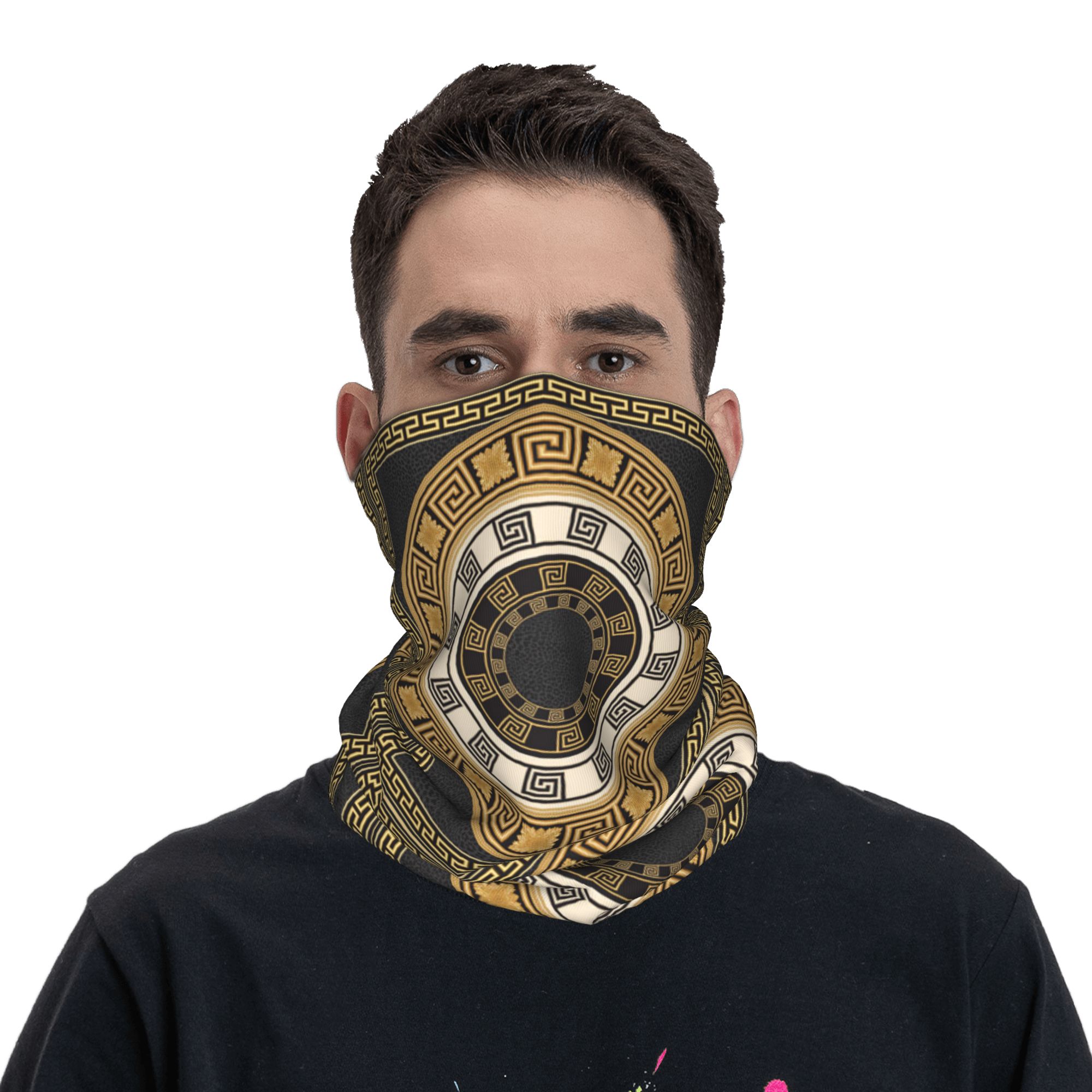 Golden Greek Meander Design Ba - Cycling Headwear recension och pris