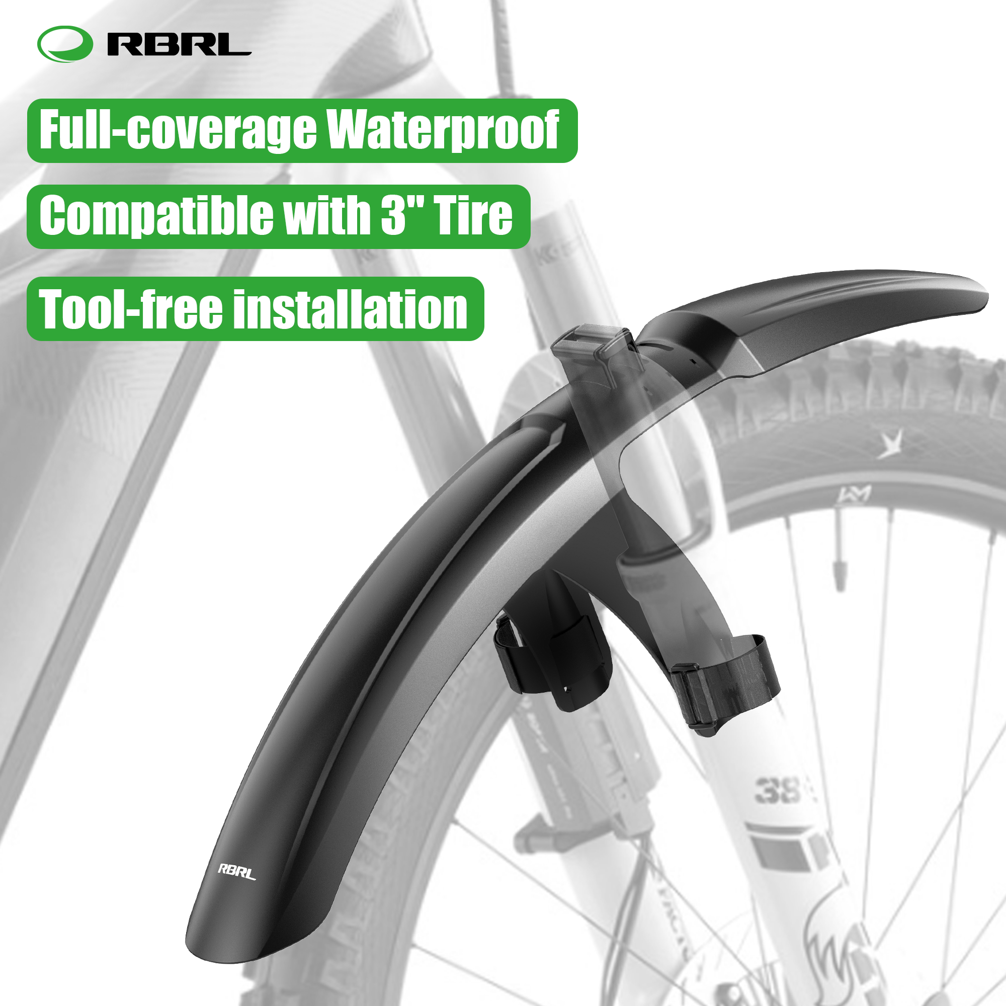 RBRL Bike Front Mudguard Full  - Bike Fender Set recension och pris