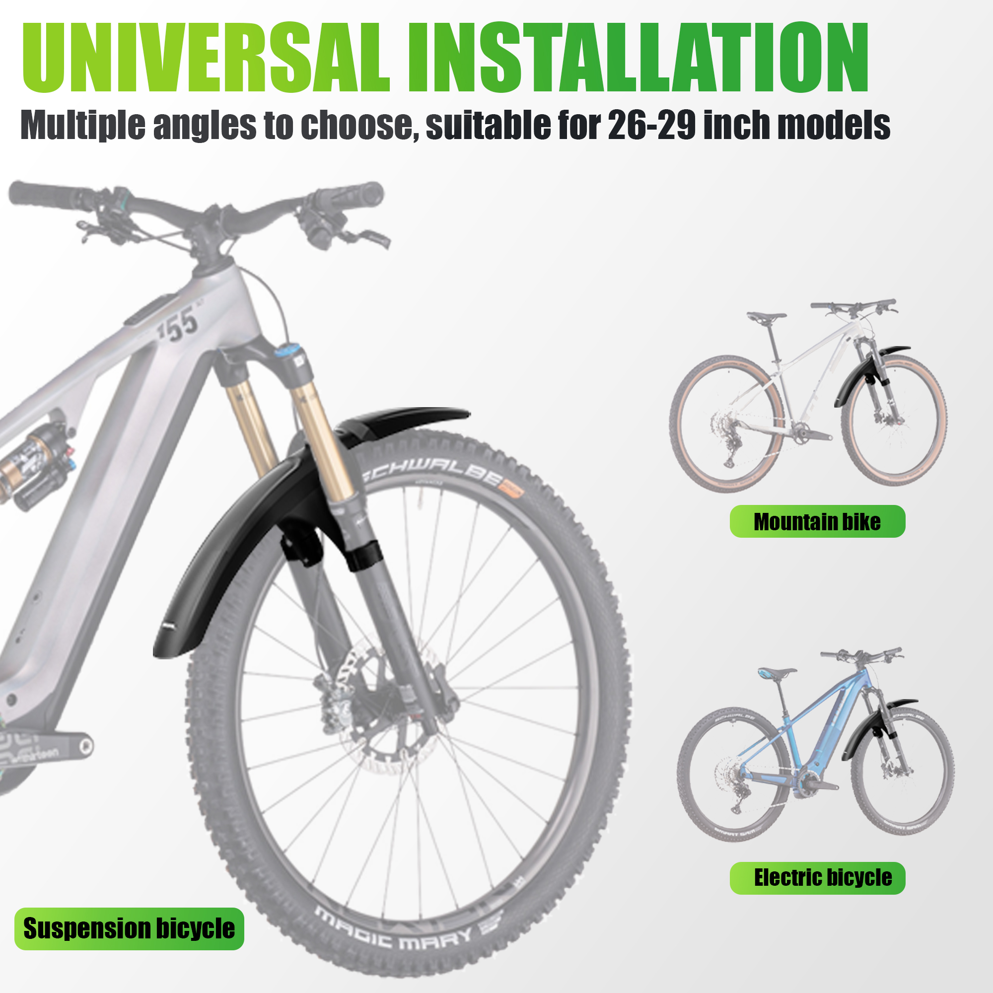 RBRL Bike Front Mudguard Full  - Bike Fender Set recension och pris