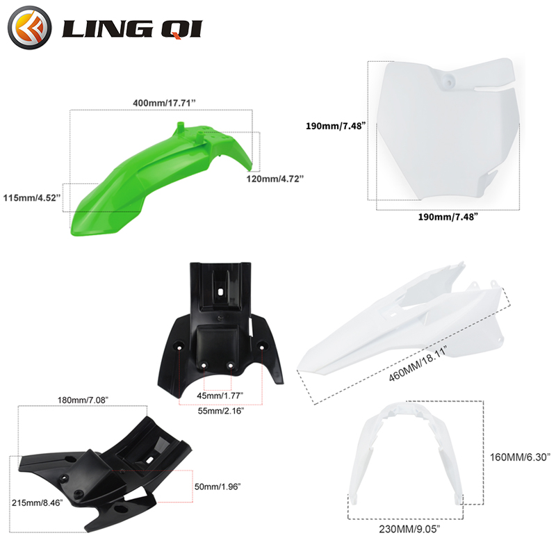 LINGQI RACING KT50 Motorcycle  - Bike Fender Set recension och pris