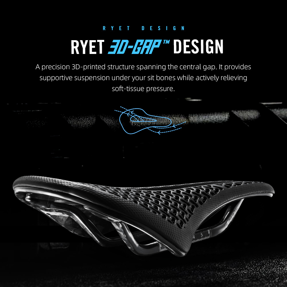 RYET Carbon 3D Printed Bike Sa - Carbon Fiber Saddle recension och pris