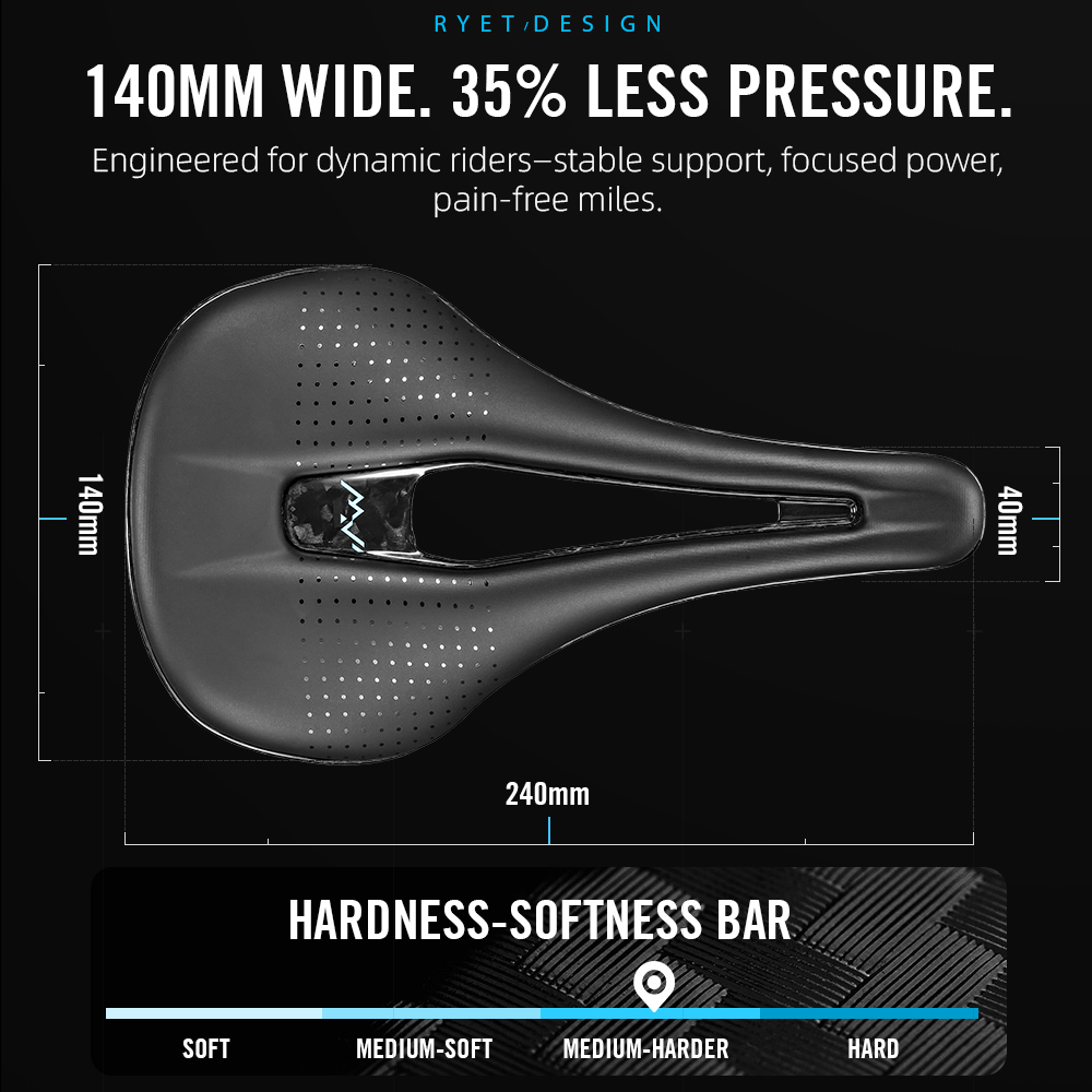 RYET Carbon 3D Printed Bike Sa - Carbon Fiber Saddle recension och pris