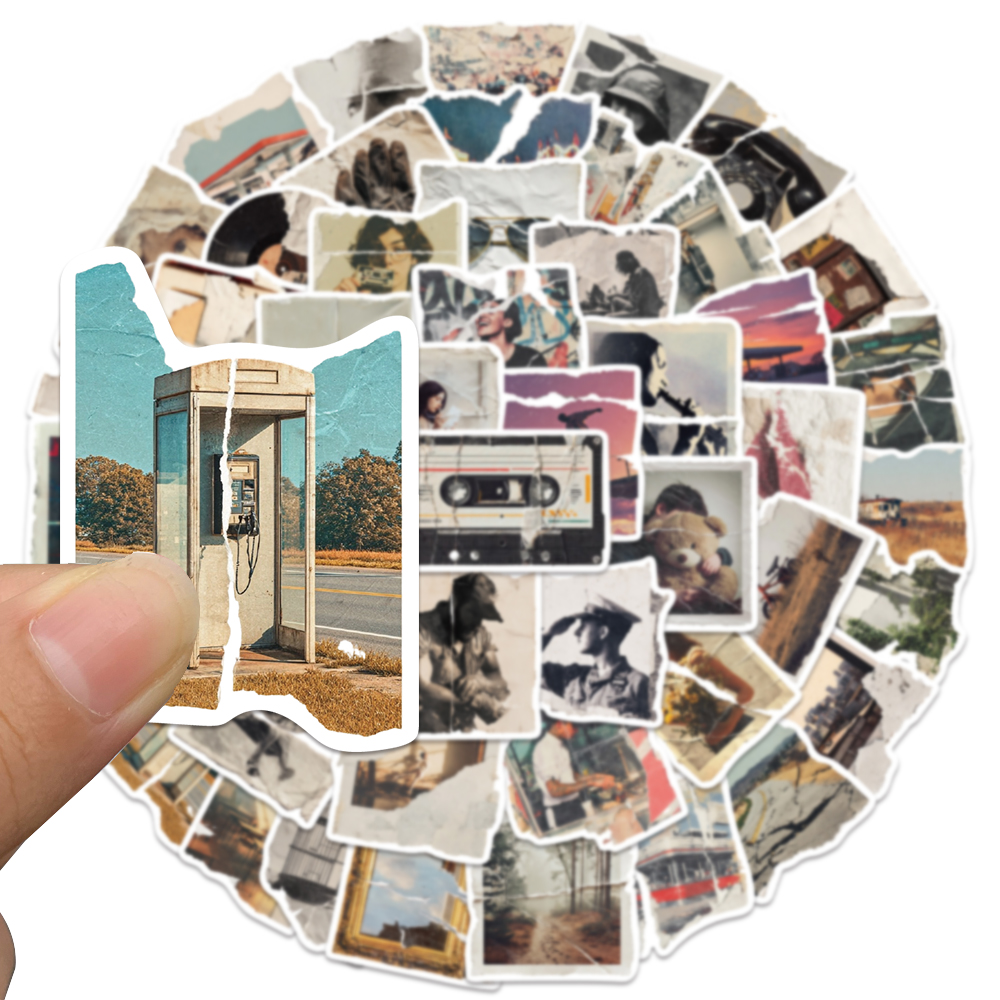50pcs Torn Photo Sticker Creat - Bicycle Helmet recension och pris