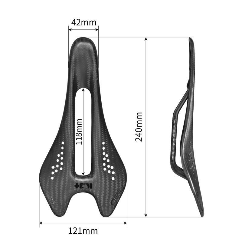 Gelu 55g Ultra-light Full Carb - Carbon Fiber Saddle recension och pris