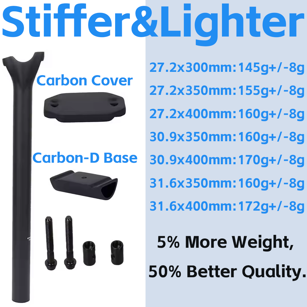 MTB Carbon Fiber Seat Post 27. - Carbon Fiber Saddle recension och pris