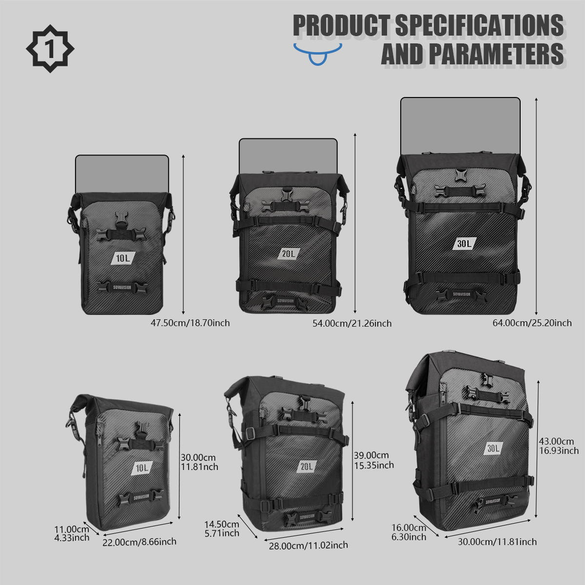 Waterproof Crash Bars Bag Moto - Cycling Backpack recension och pris